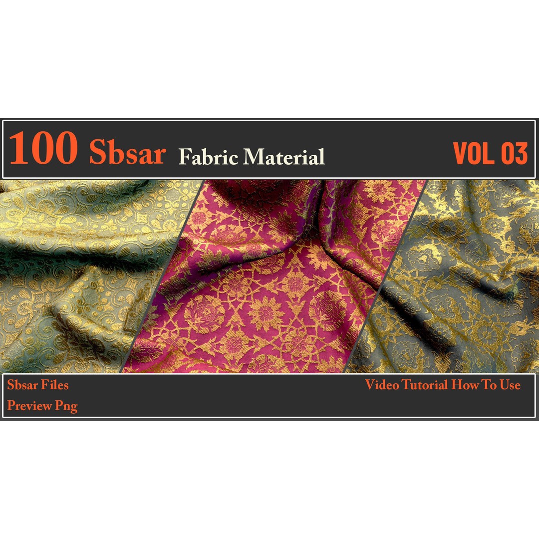 100 SBSAR Fabric Material Files – PBR Textures for Substance - View 29