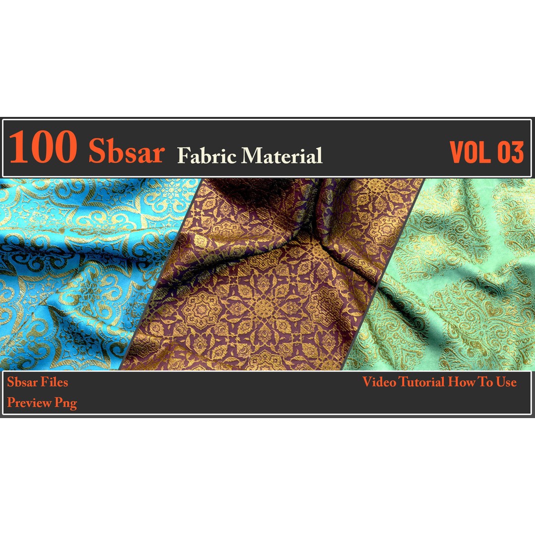 100 SBSAR Fabric Material Files – PBR Textures for Substance - View 30