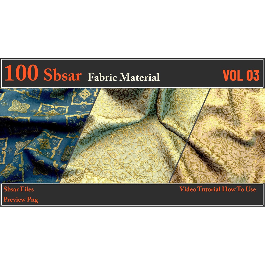 100 SBSAR Fabric Material Files – PBR Textures for Substance - View 32