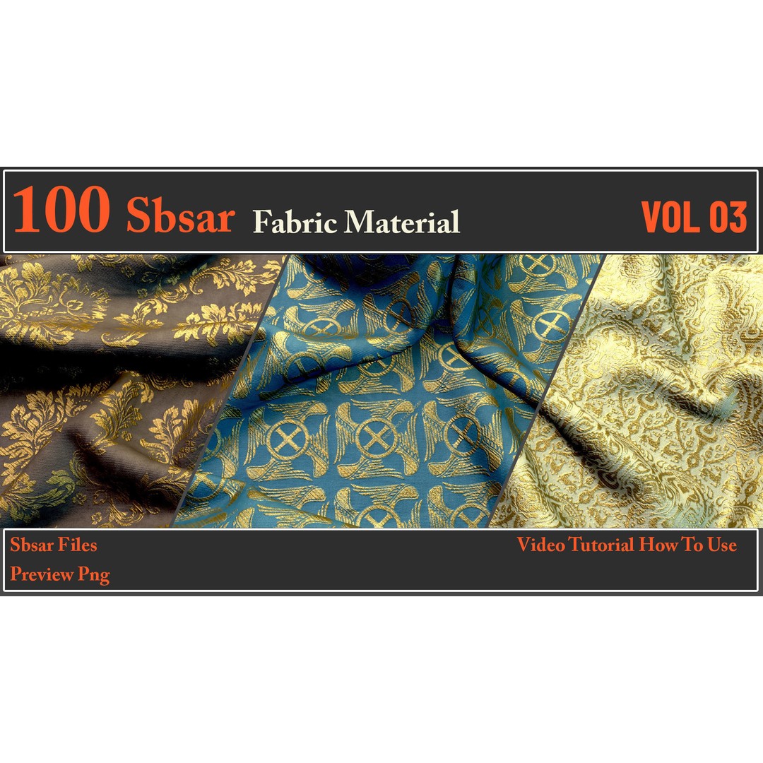 100 SBSAR Fabric Material Files – PBR Textures for Substance - View 4