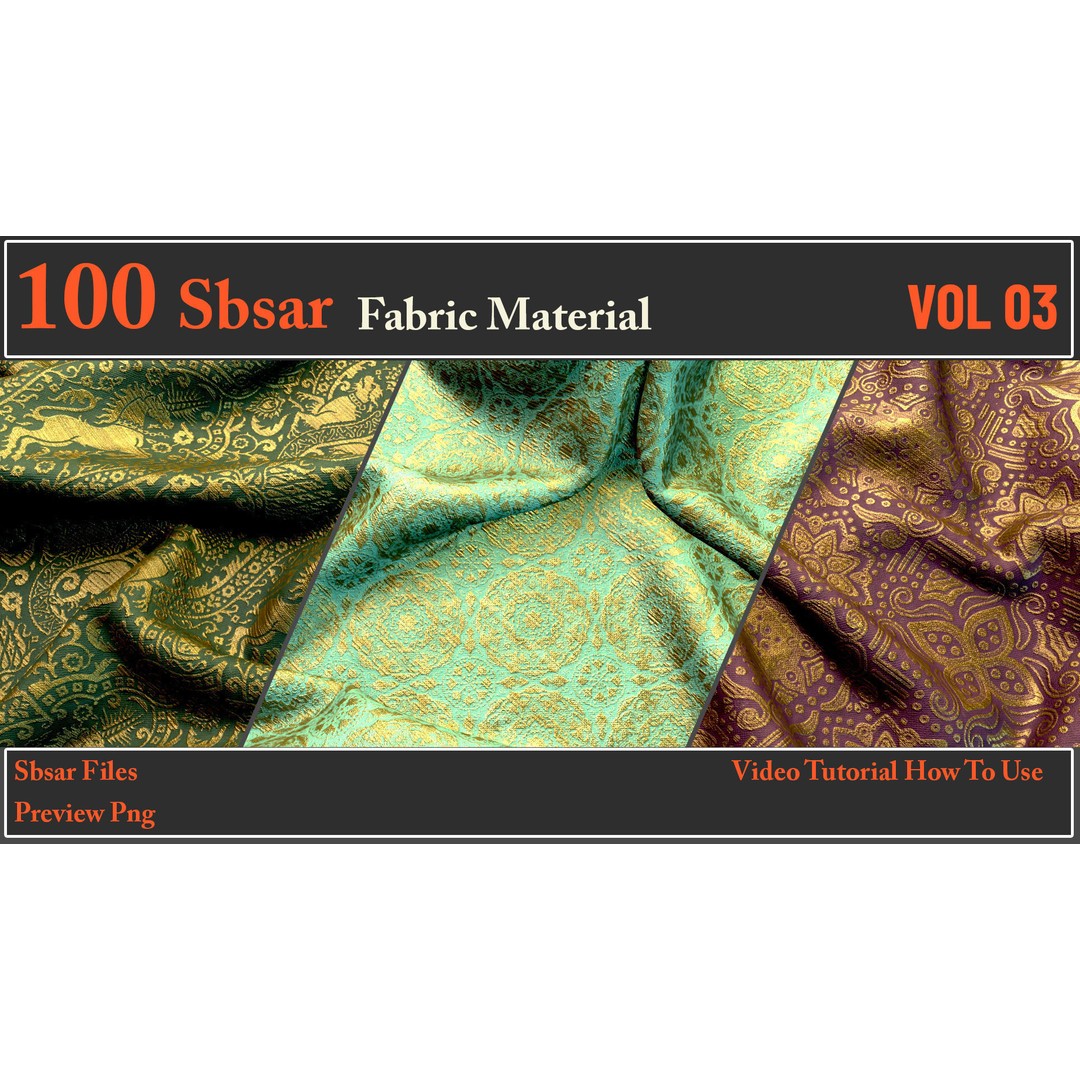 100 SBSAR Fabric Material Files – PBR Textures for Substance - View 9