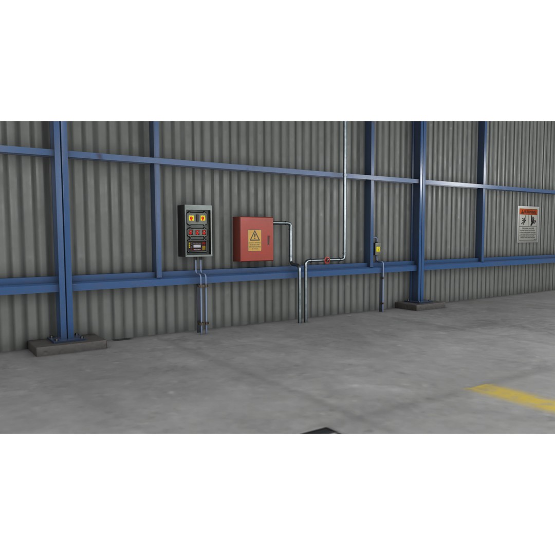 Garage Interior 3D Model – Low Poly PBR Asset for Unity and UE - View 12