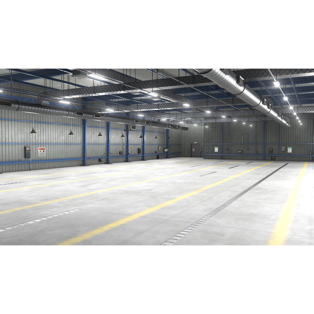 Garage Interior 3D Model – Low Poly PBR Asset for Unity and UE - View 3