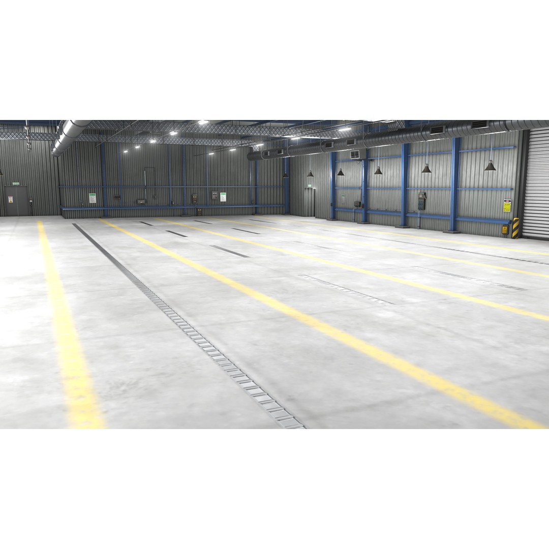 Garage Interior 3D Model – Low Poly PBR Asset for Unity and UE - View 4