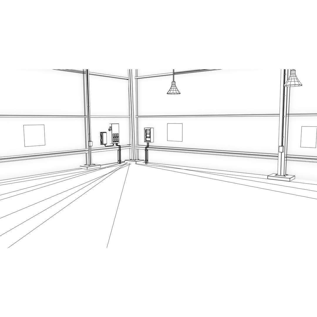 Garage Interior 3D Model – Low Poly PBR Asset for Unity and UE - View 43