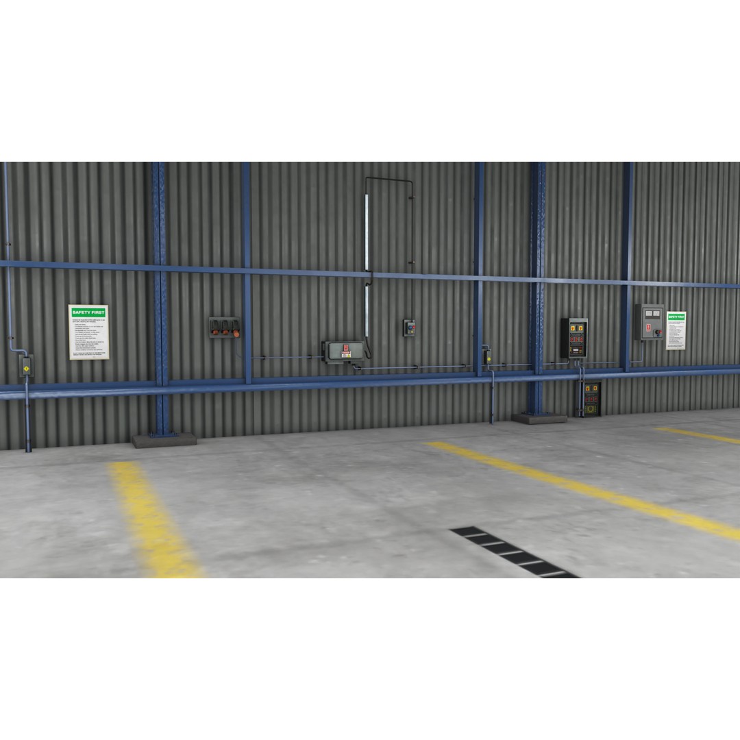 Garage Interior 3D Model – Low Poly PBR Asset for Unity and UE - View 9