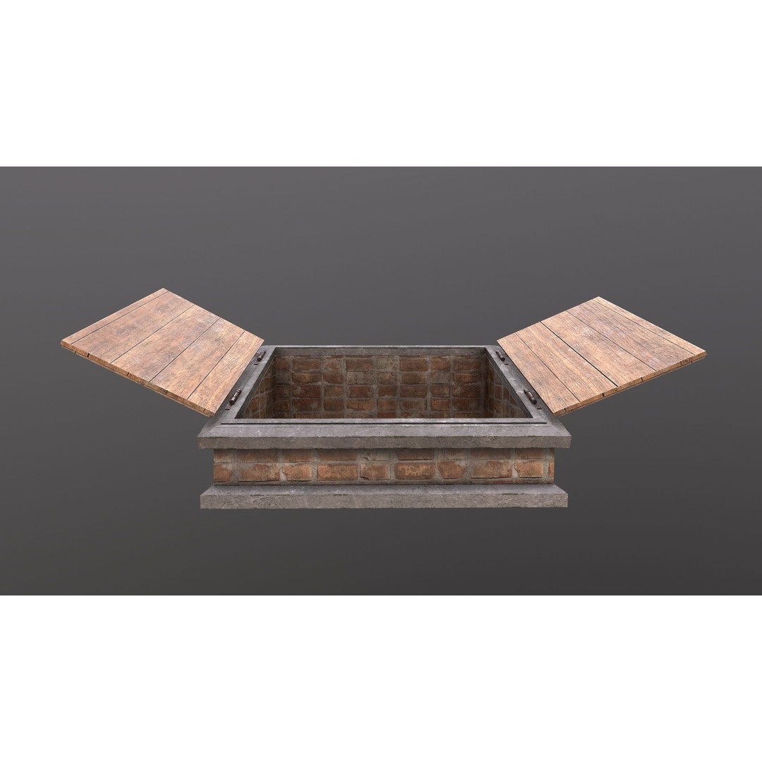Basement Entrance 3D Model – Low Poly PBR Game Asset, FBX/OBJ - View 10