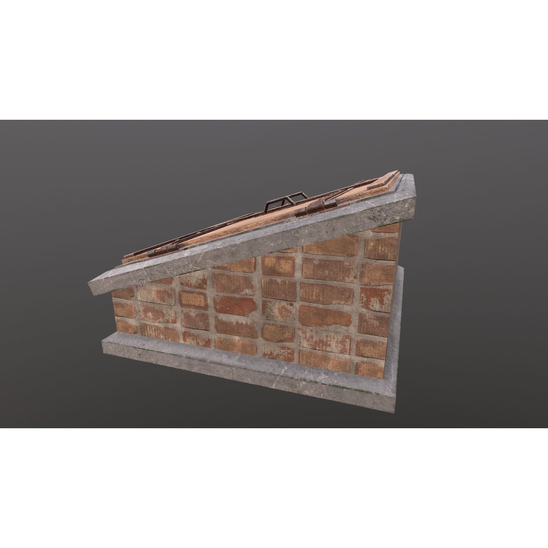 Basement Entrance 3D Model – Low Poly PBR Game Asset, FBX/OBJ - View 8