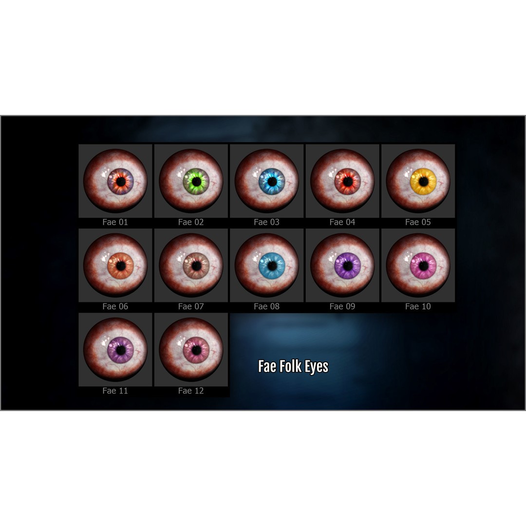 Monster Eye Maker 3D Model – ZBrush Plugin with 140 Eye Textures - View 13