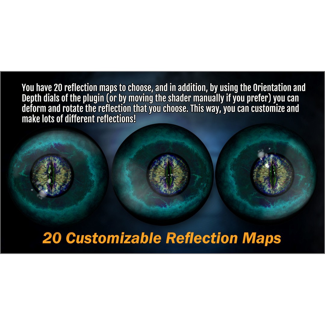 Monster Eye Maker 3D Model – ZBrush Plugin with 140 Eye Textures - View 7