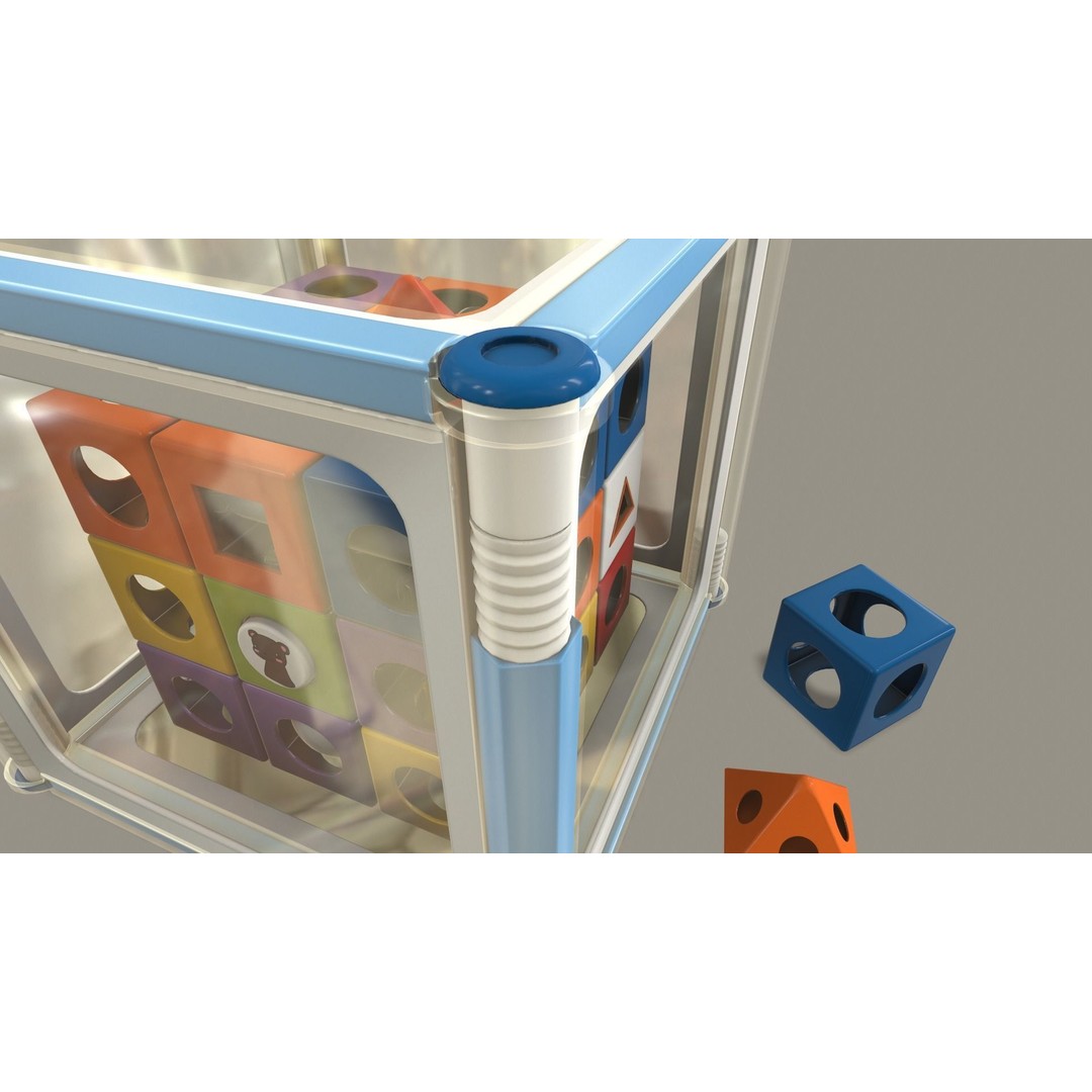Educational Cube Toy 3D Model – Low Poly PBR Asset for Animation - View 11