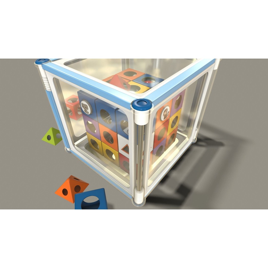 Educational Cube Toy 3D Model – Low Poly PBR Asset for Animation - View 12