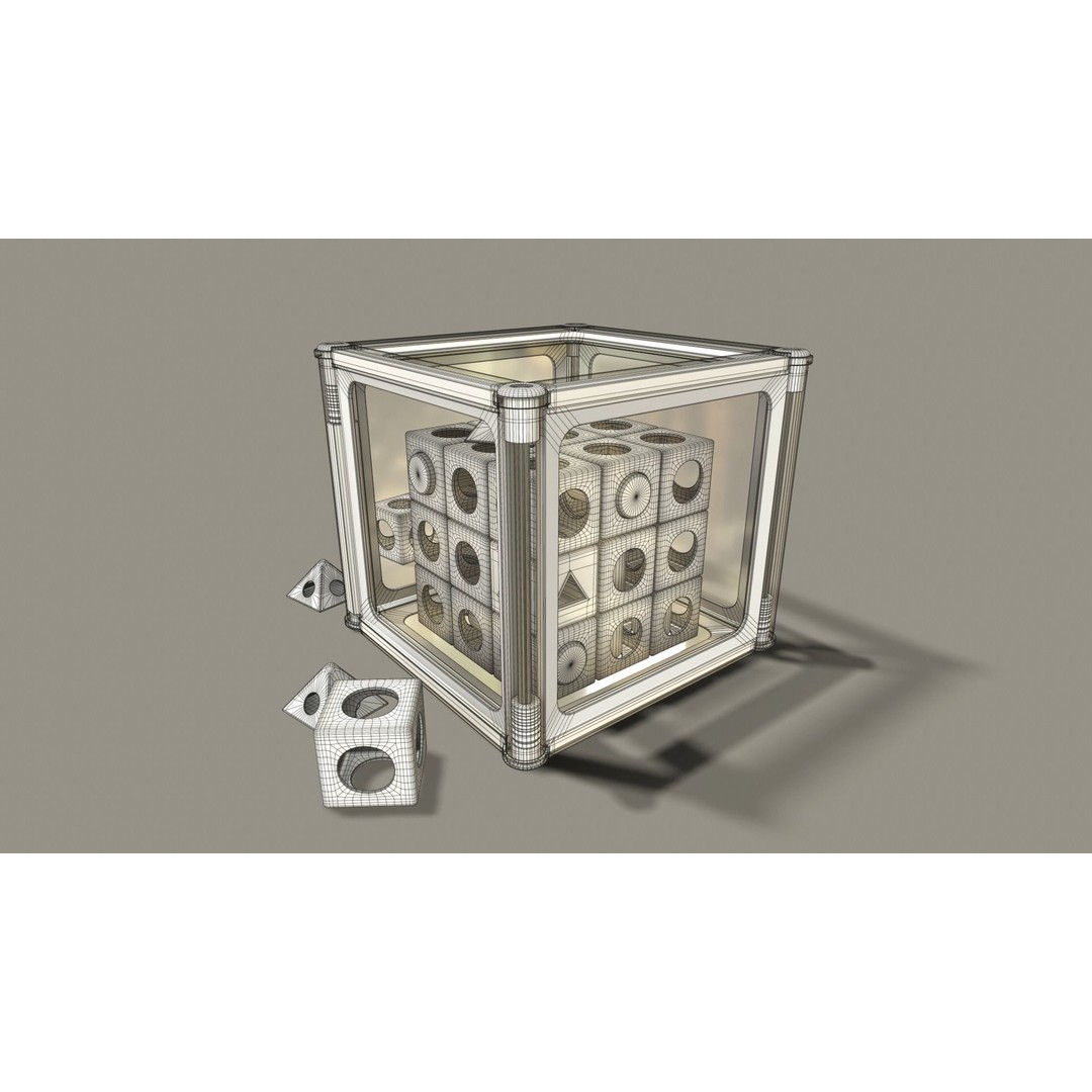 Educational Cube Toy 3D Model – Low Poly PBR Asset for Animation - View 15