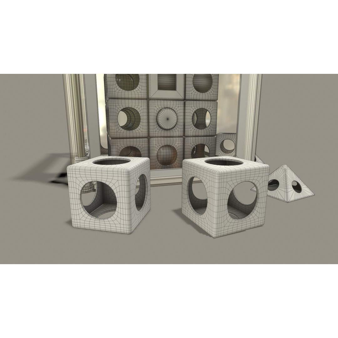 Educational Cube Toy 3D Model – Low Poly PBR Asset for Animation - View 16