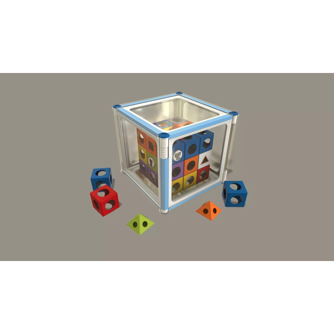 Educational Cube Toy 3D Model – Low Poly PBR Asset for Animation - View 2