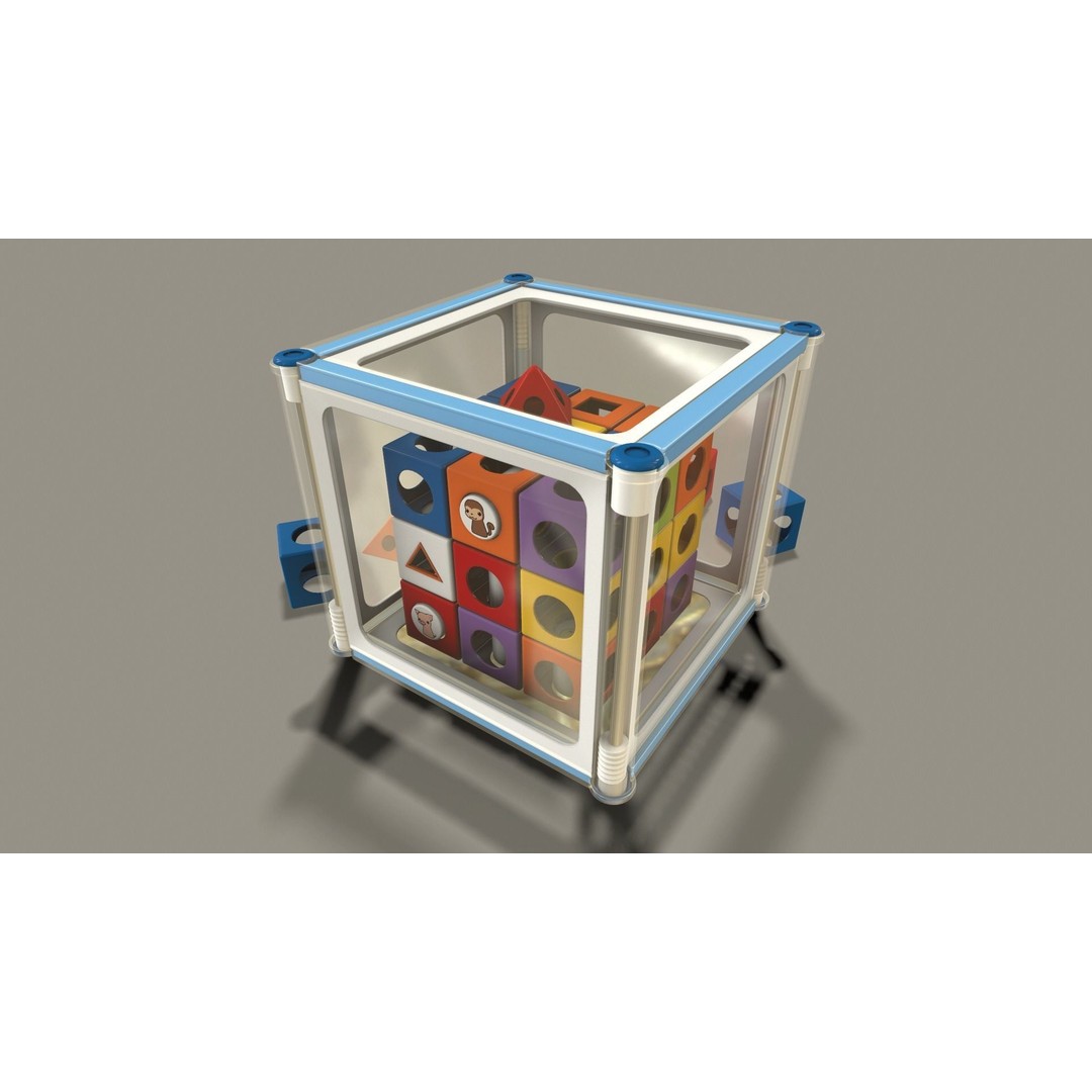 Educational Cube Toy 3D Model – Low Poly PBR Asset for Animation - View 6