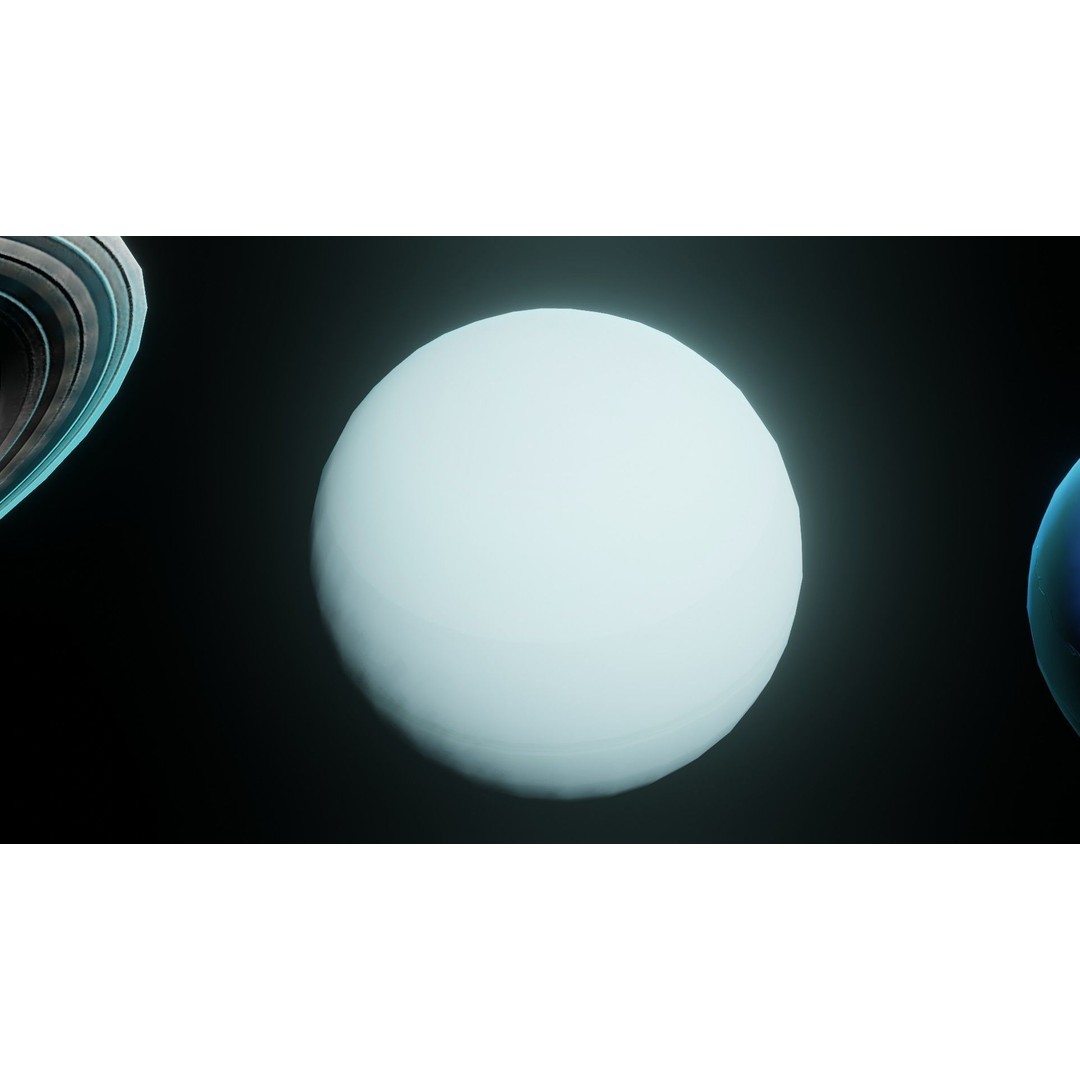 Stylized Solar System 3D Model – Low Poly PBR Asset, FBX, OBJ - View 13