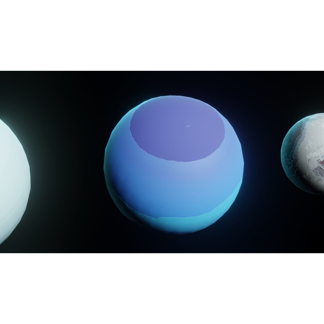 Stylized Solar System 3D Model – Low Poly PBR Asset, FBX, OBJ - View 14
