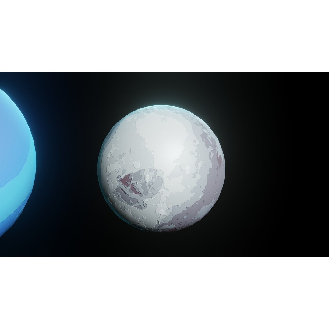 Stylized Solar System 3D Model – Low Poly PBR Asset, FBX, OBJ - View 15
