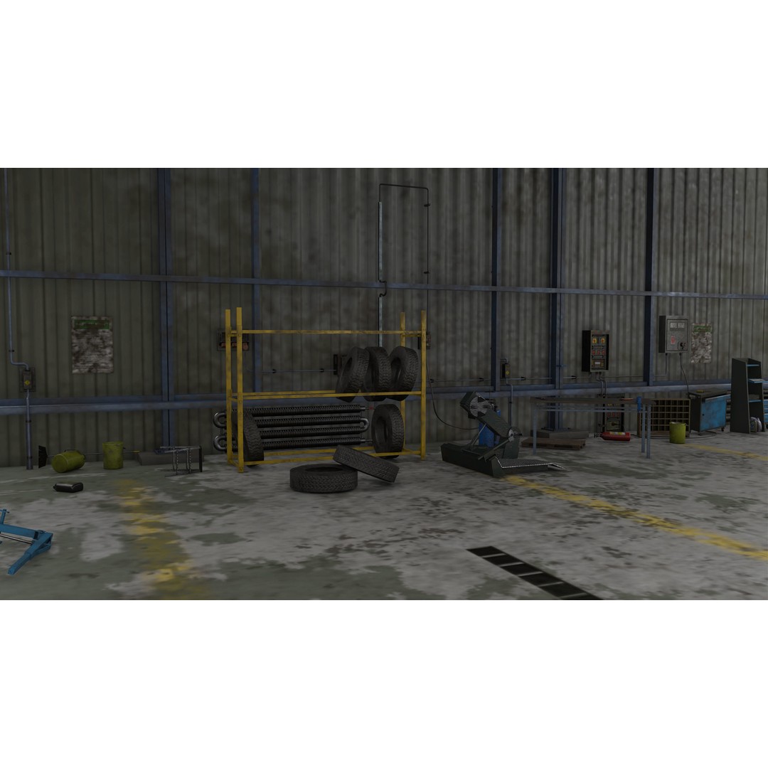 Old Dirty Workshop 3D Model – Low Poly PBR Asset for Unity, UE - View 10