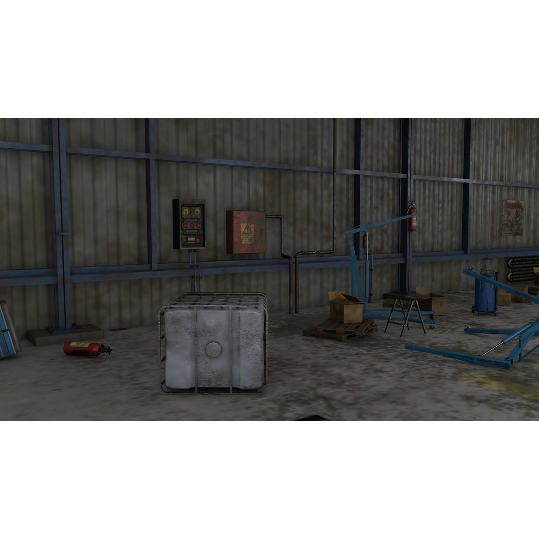 Old Dirty Workshop 3D Model – Low Poly PBR Asset for Unity, UE - View 14