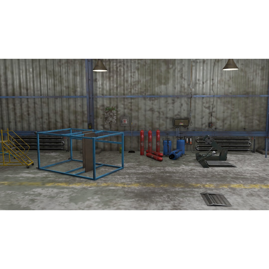 Old Dirty Workshop 3D Model – Low Poly PBR Asset for Unity, UE - View 16