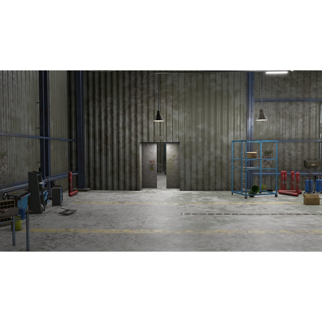 Old Dirty Workshop 3D Model – Low Poly PBR Asset for Unity, UE - View 20