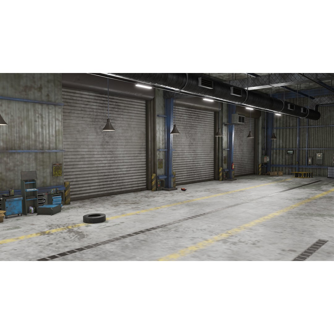 Old Dirty Workshop 3D Model – Low Poly PBR Asset for Unity, UE - View 22