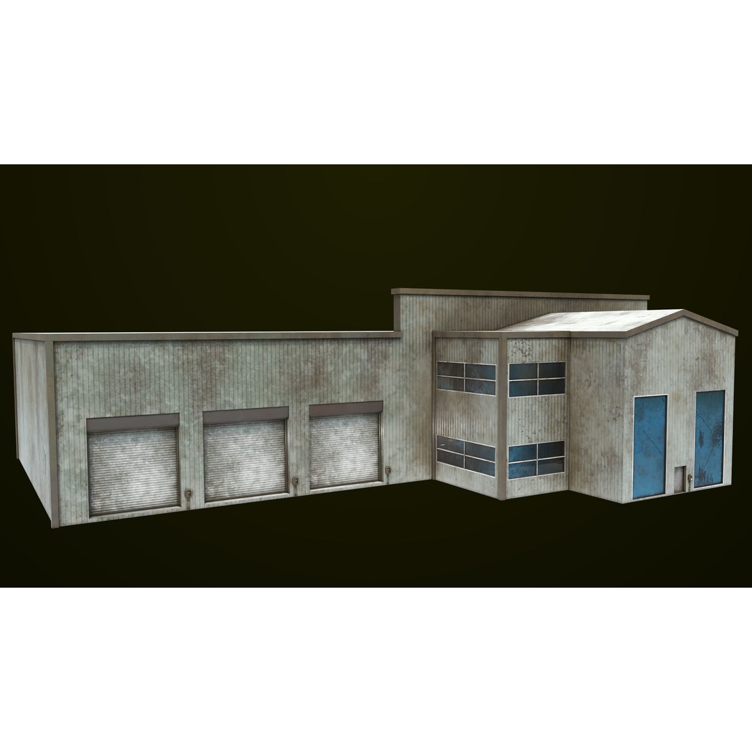 Old Dirty Workshop 3D Model – Low Poly PBR Asset for Unity, UE - View 24