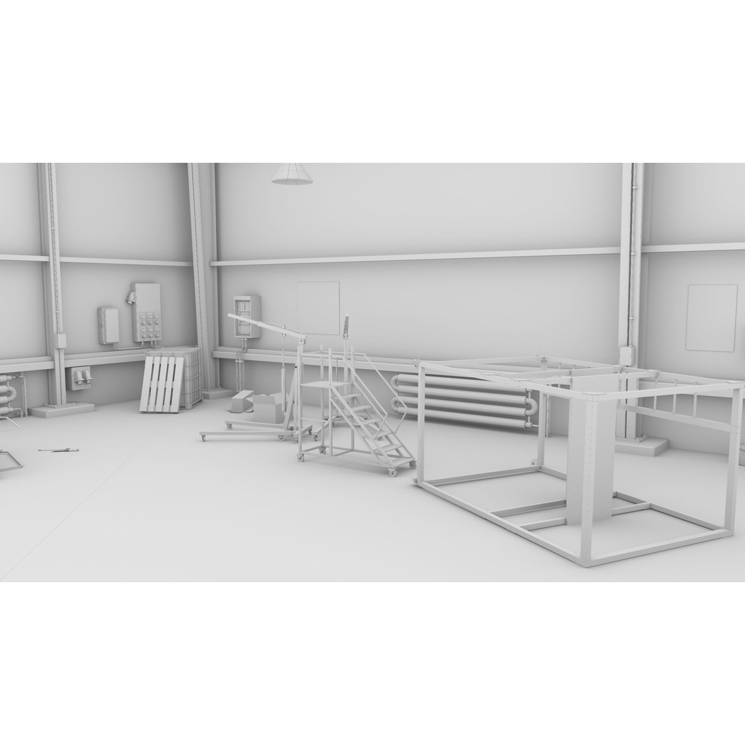 Old Dirty Workshop 3D Model – Low Poly PBR Asset for Unity, UE - View 43