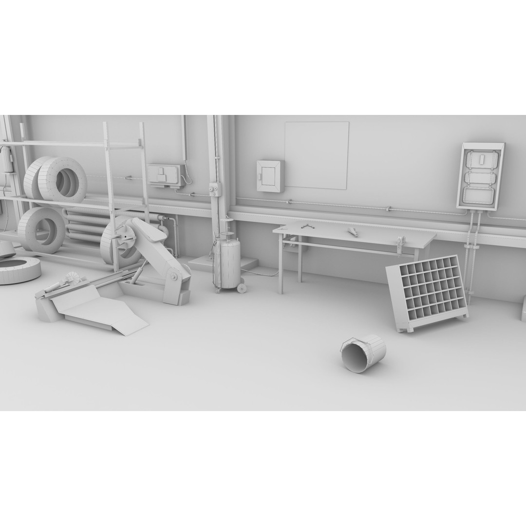 Old Dirty Workshop 3D Model – Low Poly PBR Asset for Unity, UE - View 48