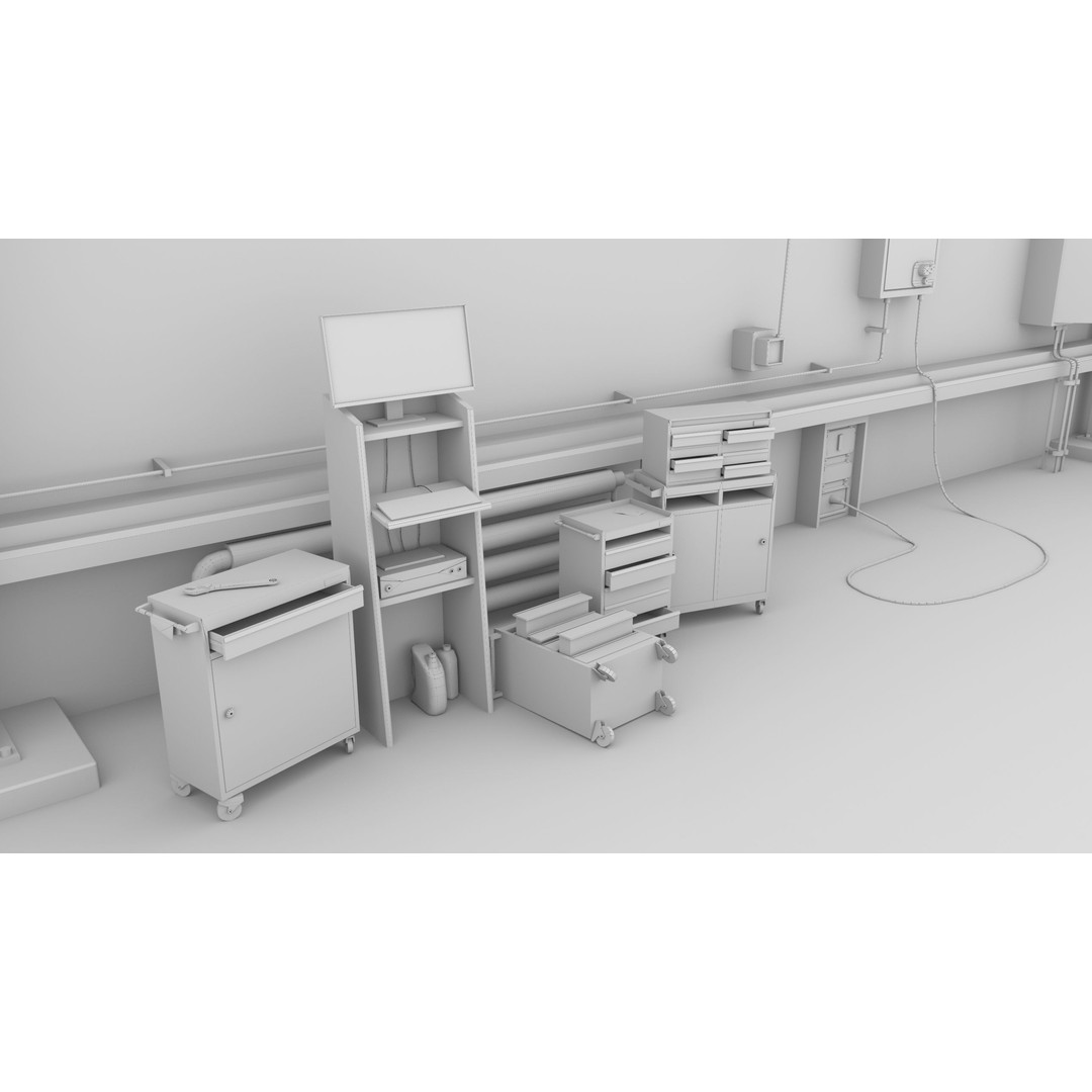 Old Dirty Workshop 3D Model – Low Poly PBR Asset for Unity, UE - View 49