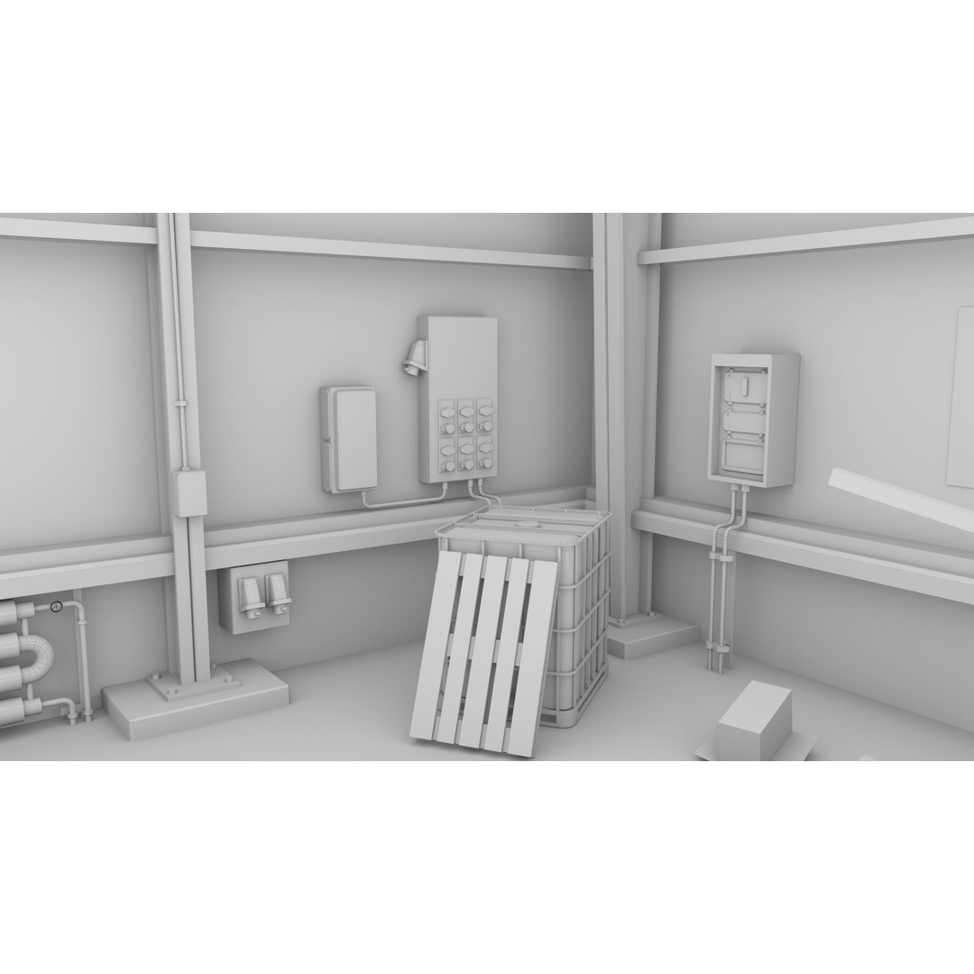 Old Dirty Workshop 3D Model – Low Poly PBR Asset for Unity, UE - View 56