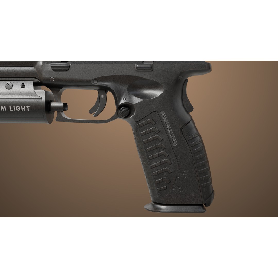 Pistol 06 3D Model – Low Poly Game-Ready PBR Asset for Unity & UE - View 20