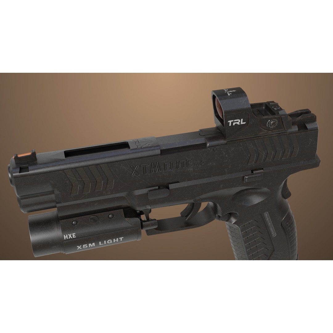 Pistol 06 3D Model – Low Poly Game-Ready PBR Asset for Unity & UE - View 21