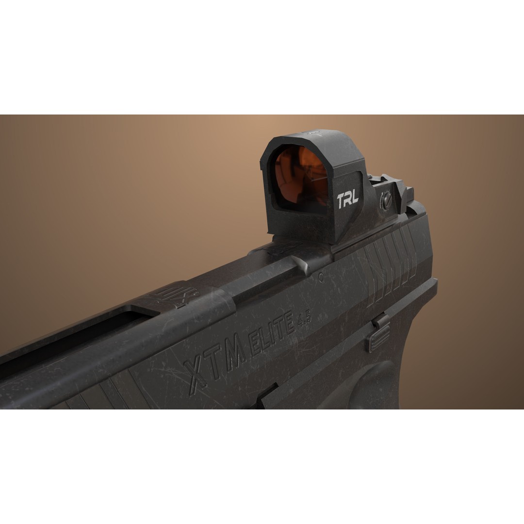 Pistol 06 3D Model – Low Poly Game-Ready PBR Asset for Unity & UE - View 22