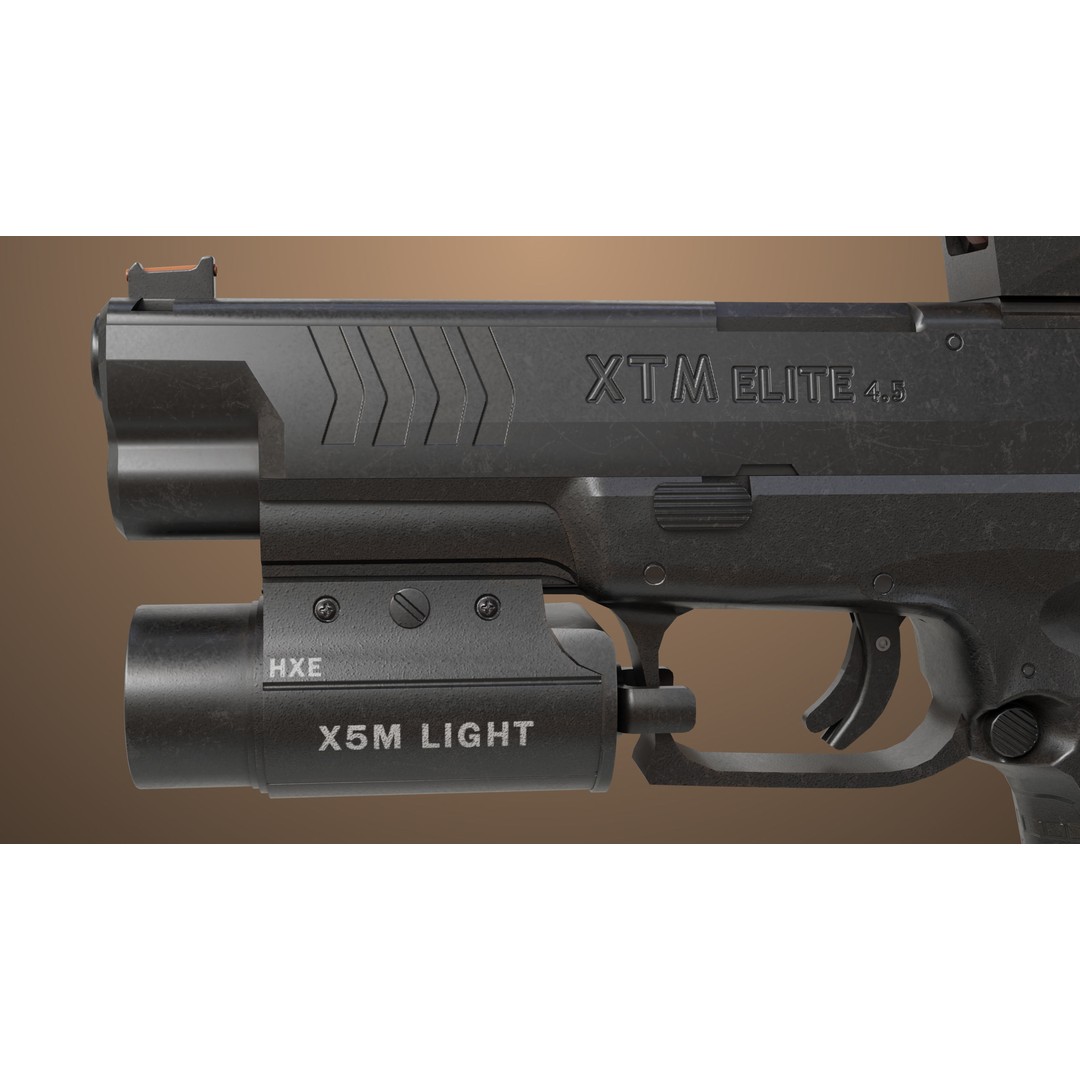 Pistol 06 3D Model – Low Poly Game-Ready PBR Asset for Unity & UE - View 23
