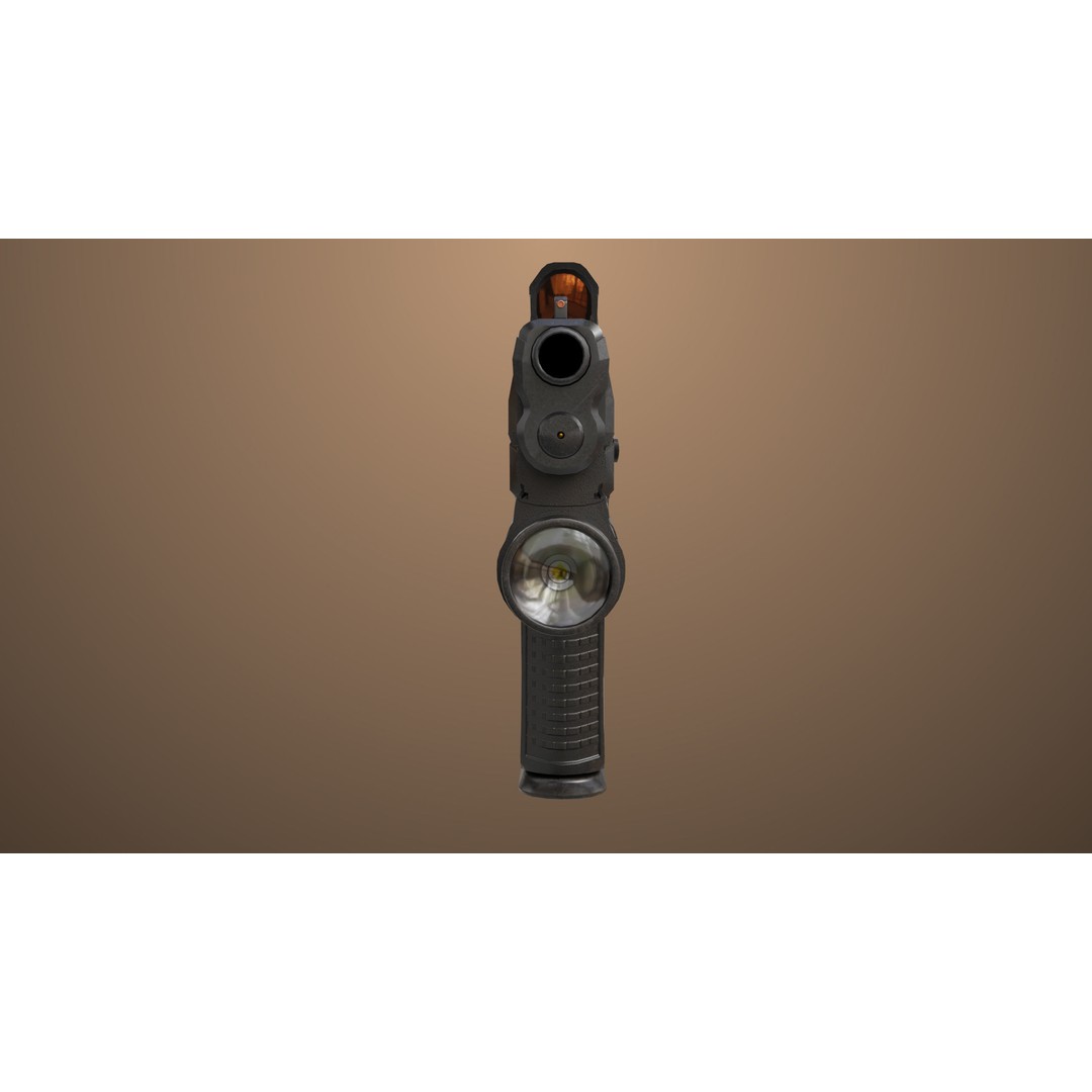 Pistol 06 3D Model – Low Poly Game-Ready PBR Asset for Unity & UE - View 25