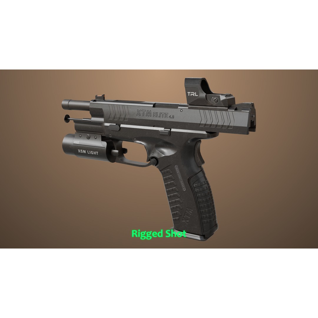 Pistol 06 3D Model – Low Poly Game-Ready PBR Asset for Unity & UE - View 33