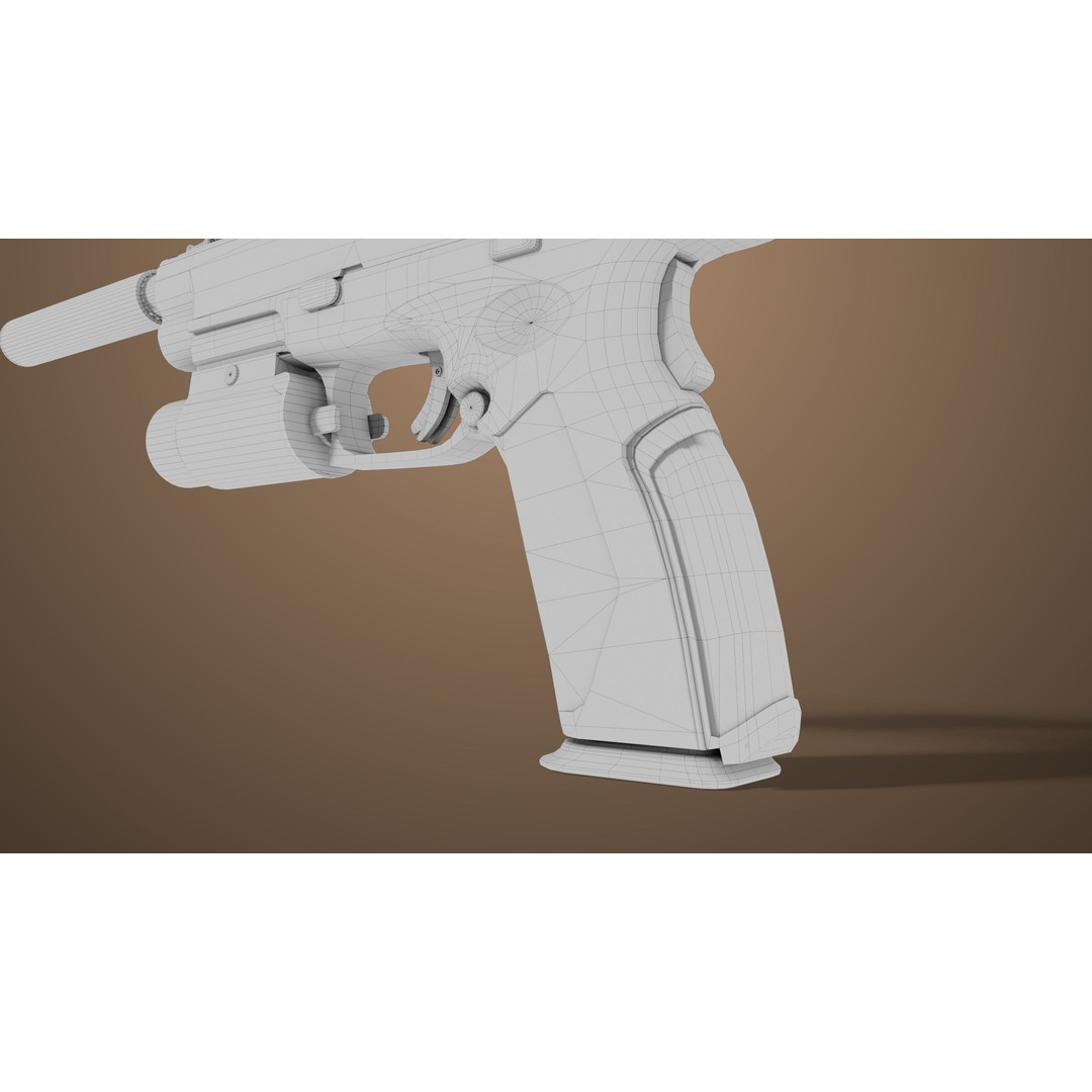 Pistol 06 3D Model – Low Poly Game-Ready PBR Asset for Unity & UE - View 48