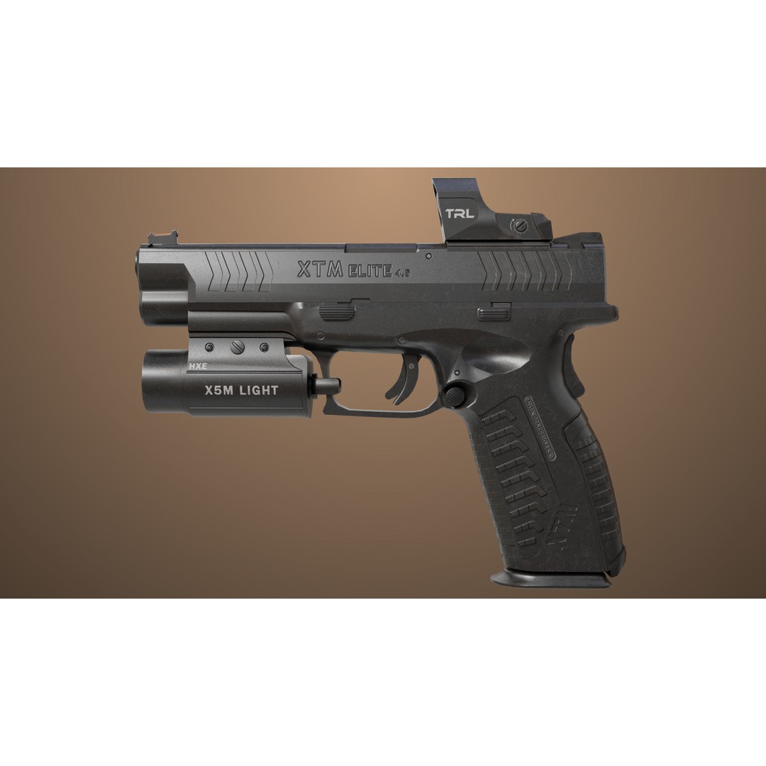 Pistol 06 3D Model – Low Poly Game-Ready PBR Asset for Unity & UE - View 5