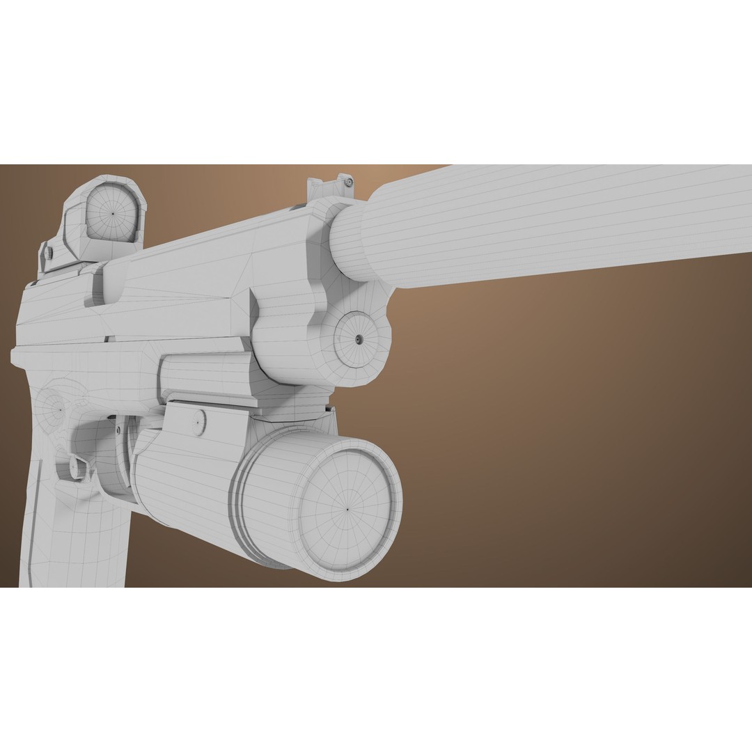 Pistol 06 3D Model – Low Poly Game-Ready PBR Asset for Unity & UE - View 52