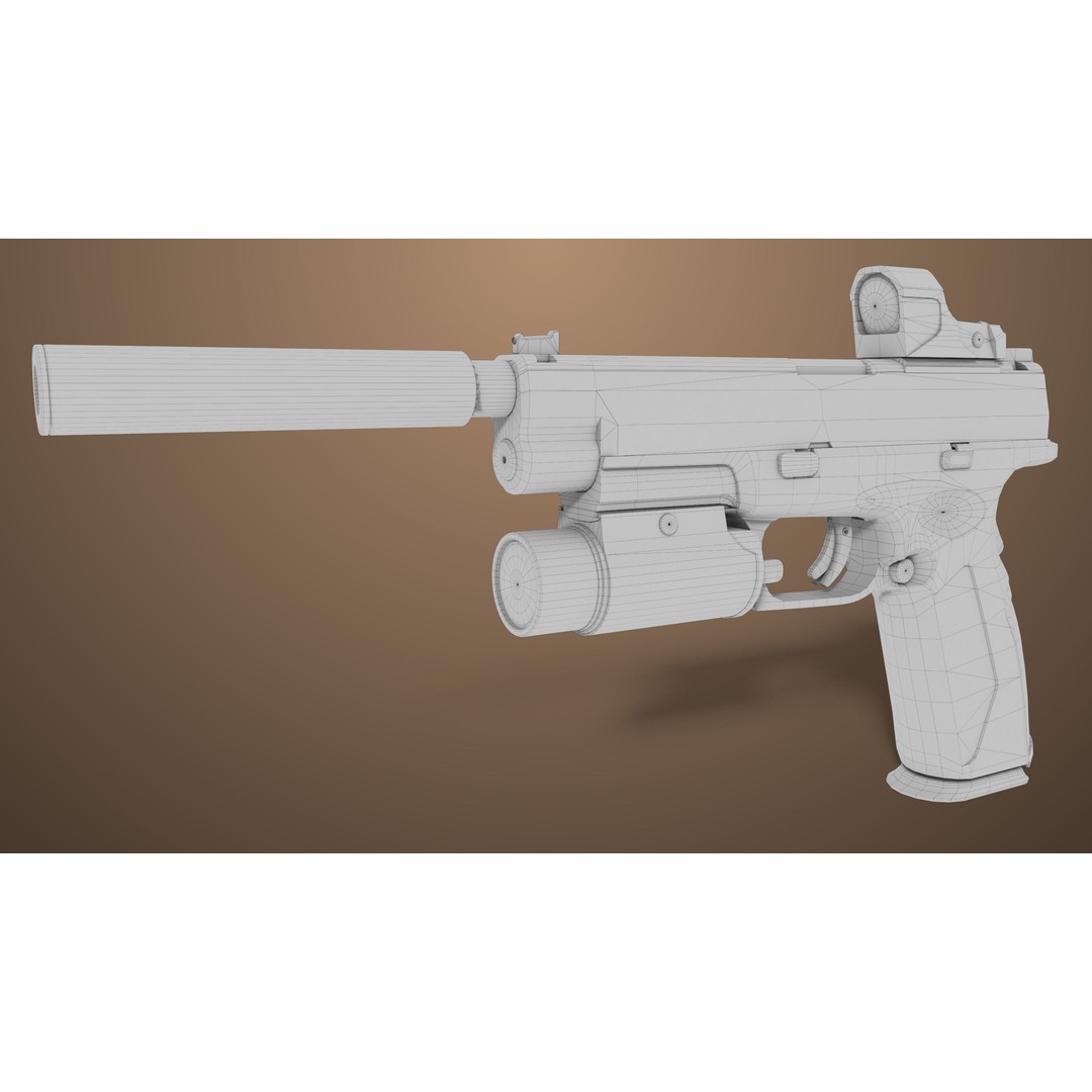Pistol 06 3D Model – Low Poly Game-Ready PBR Asset for Unity & UE - View 56
