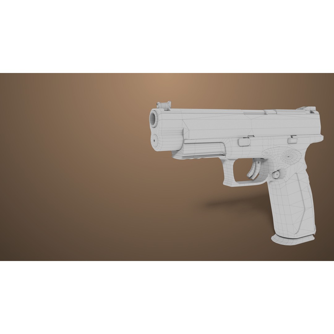 Pistol 06 3D Model – Low Poly Game-Ready PBR Asset for Unity & UE - View 57