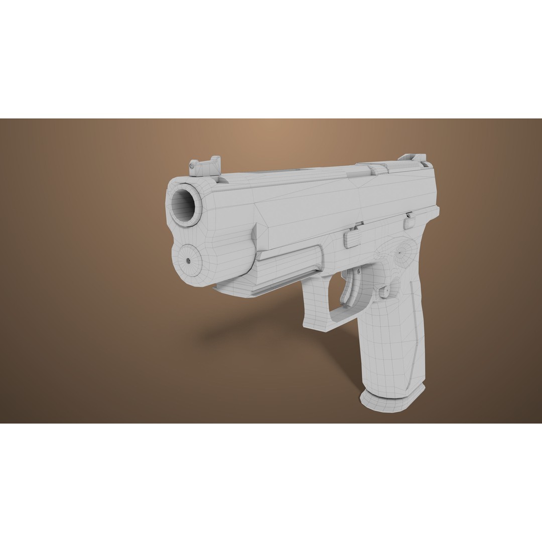 Pistol 06 3D Model – Low Poly Game-Ready PBR Asset for Unity & UE - View 58