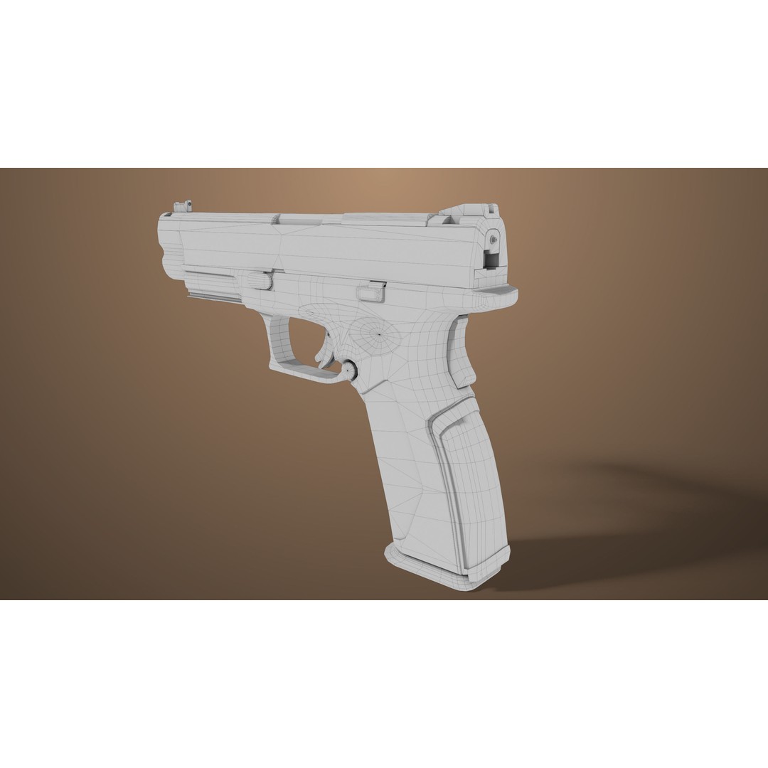 Pistol 06 3D Model – Low Poly Game-Ready PBR Asset for Unity & UE - View 59