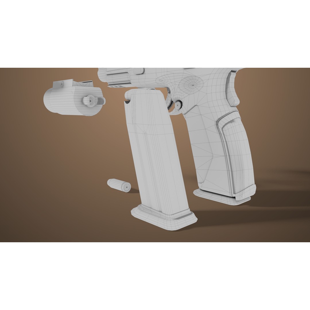 Pistol 06 3D Model – Low Poly Game-Ready PBR Asset for Unity & UE - View 65