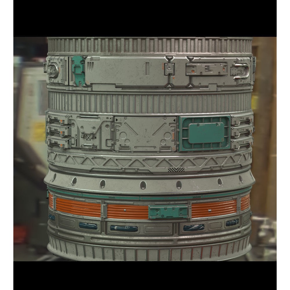 Sci-Fi Trim Sheet Textures 3D Model – PBR Textures for Spaceships - View 5