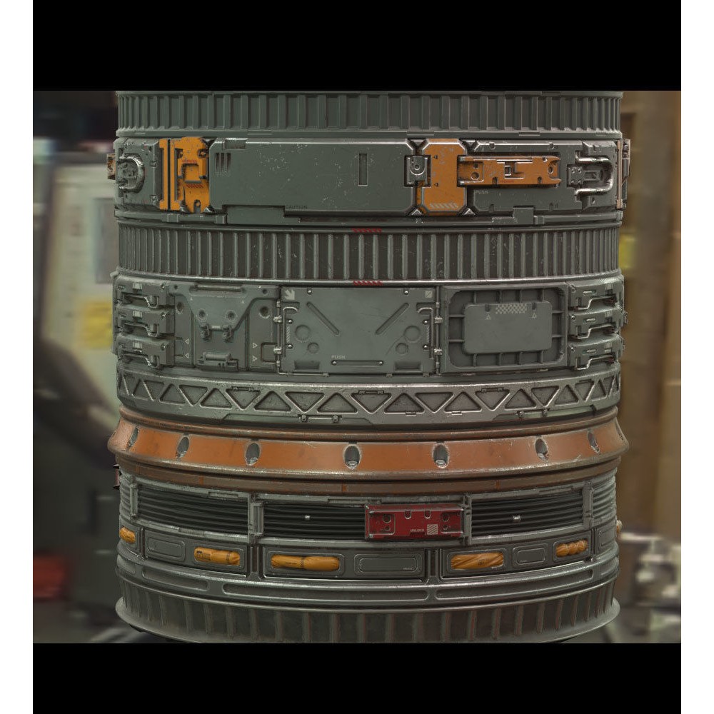 Sci-Fi Trim Sheet Textures 3D Model – PBR Textures for Spaceships - View 7