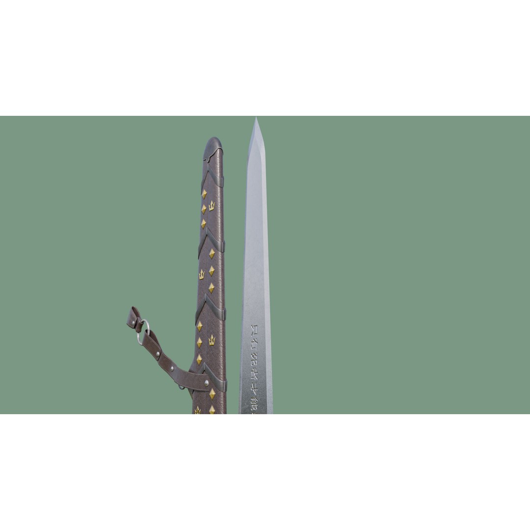 Fantasy Sword 3D Model – Low Poly Game-Ready Asset for Unity & UE - View 10